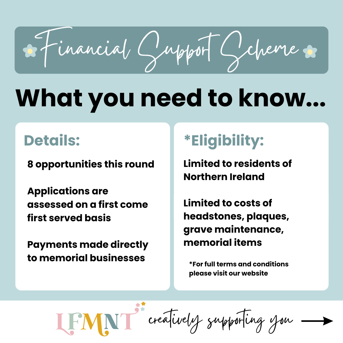 New Financial Support Scheme - Please Fill Out The Application Form